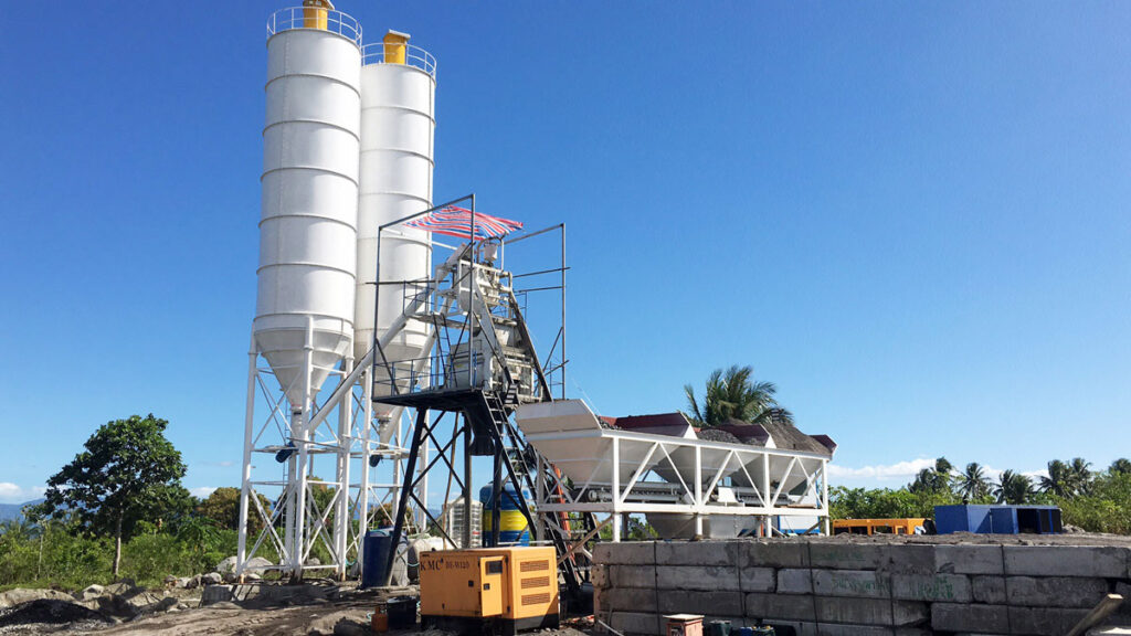 AJ50 Skip hoist type concrete plant in Philippines
